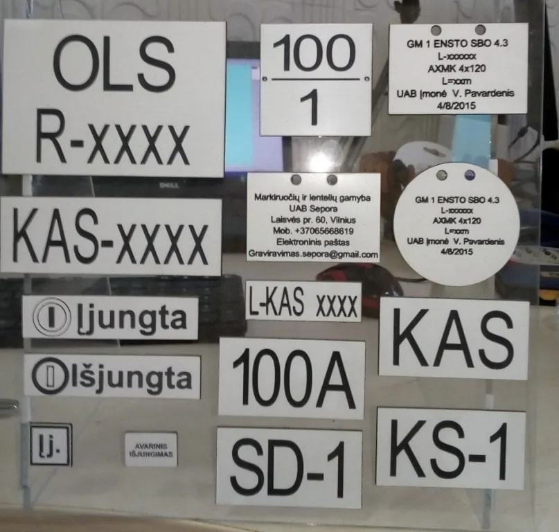 elektros lenteliu ir markiruočių gamyba